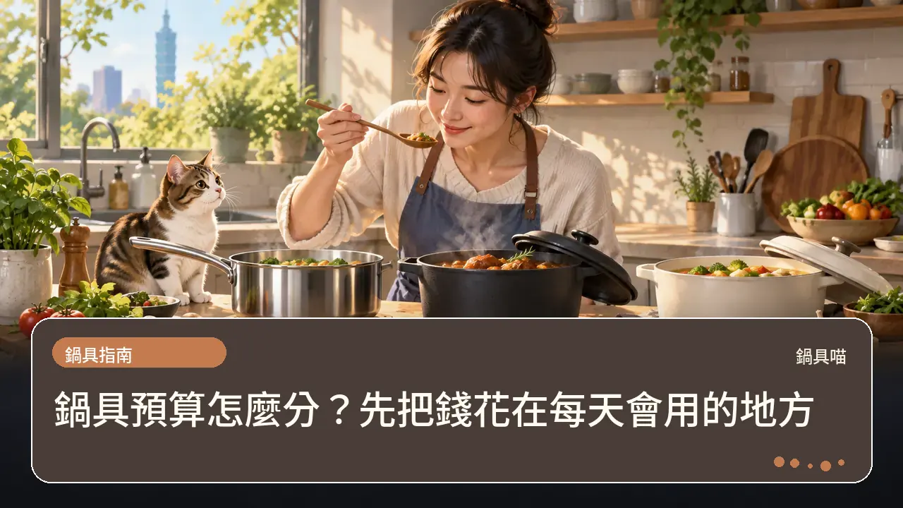 鍋具預算怎麼分？先把錢花在每天會用的地方主題插畫