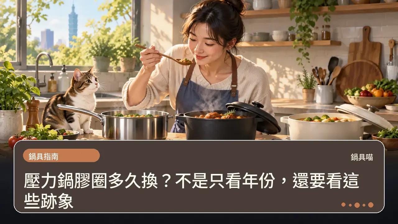 壓力鍋膠圈多久換?不是只看年份,還要看這些跡象主題插畫